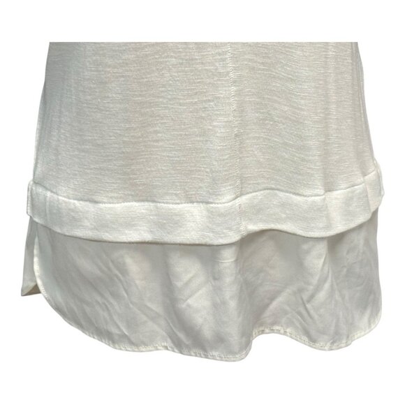 J Crew Drapey Tank Top with Silky Hem~Size Small~Ivory Tunic Blouse ~ L15 26 - Picture 8 of 13